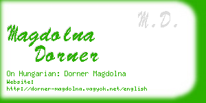 magdolna dorner business card